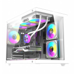 Darkflash B275 PRO Computer Case (White) + 6x L10 ARGB Fans