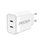 PEDEA 40W USB-C (PD) Schnellladeger&auml;t - 2-Ports Mehrfach Handy-Ladeger&auml;t mit USB-C, wei&szlig;
