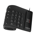 Logilink   Flexible waterproof Keyboard USB + PS/2   ID0019A   Flexible keyboard   Wired   DE   Black