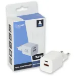 Z ALLNET Ersatznetzteil QC USB-C PD GaN Netzteil Power Supply 33 Watt 1x USB Typ-A QC 1x USB Typ-C**EU PLUG**
