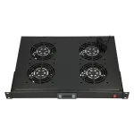 Extralink 19\" RACK MOUNT FAN PANEL (4 FANS) WITH THERMOSTAT