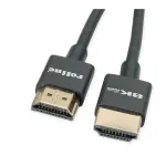 ROLINE 8K HDMI Ultra HD Kabel mit Ethernet, Slim, ST/ST, schwarz, 1 m