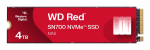 SSD WESTERN DIGITAL Red SN700 4TB M.2 NVMe Write speed 3100 MBytes/sec Read speed 3400 MBytes/sec TBW 5100 TB WDS400T1R0C