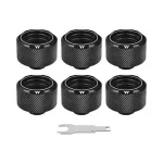 K Thermaltake Pacific C-Pro G1/4 PETG 16mm OD 6 Pack - Black