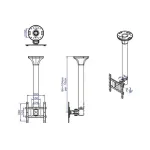 VALUE LCD TV Ceiling Mount 3 Joints