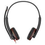 HP Poly Blackwire 3220 Stereo USB-C Black Headset +USB-C/A Adapter (Bulk)