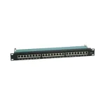 Kat.6 Class E 48,26cm 19Zoll-Patchpanel 24 P geschirmt schwarz