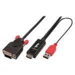 LINDY HDMI an VGA Kabel mit USB Typ A f&uuml;r Strom 1080p 2m