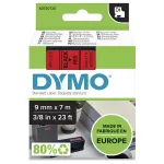 DYMO D1 Standard - Black on Red - 9mm label-making tape