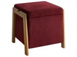 Pufas su daiktadėže EDLAND, 45 cm, bordo