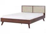 Rotango lova MONPAZIER 180 x 200 cm tamsiai ruda