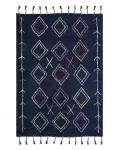 Kilimas CORUM juodas 140 x 200 cm medvilninis