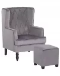 Fotel SANDSET welūrinis pilkas