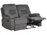 Dviejų vietų sofa su rankiniu poilsio mechanizmu BERGEN, grafito spalvos