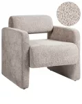 Fotel HALLSBERG Boucle smėlio spalvos