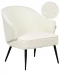 Fotelė KAYLA boucle spalvos balta