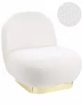 Fotelė LOVIISA boucle balta