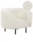 Fotel LOEN Boucle baltas