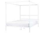 Lova su baldakimu Metal LESTARDS, 160 &times; 200 cm, balta