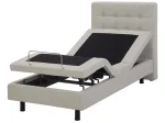 Reguliuojama lova DUKE 80 x 200 cm smėlio spalvos