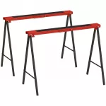 2 darbinių stovų rinkinys, iki 250 kg, metalinis, raudonas