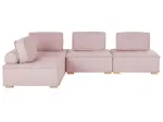 4 vietų modulinė kampinė sofa TIBRO de&scaron;ininė rožinė