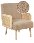 Fotelė HOJBY Boucle, smėlio spalvos