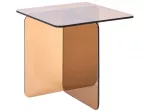 &Scaron;oninis staliukas AMISK, grūdintas stiklas, rudas