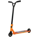 Triukinis paspirtukas suaugusiesiems ir paaugliams, su 100 mm PU ratukais, 360&deg; pasukamu plieniniu Y formos vairu, aliuminio platforma ir ABEC-7 guoliais, oranžinis