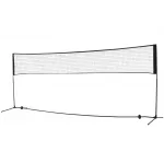 Badmintono tinklas, Tinklinio ir teniso tinklas, ne&scaron;iojamas, 2 auk&scaron;čiai 94/158 cm, PE, 400x60 cm