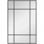 Sieninis veidrodis, dekoratyvinis veidrodis su metaliniu rėmu, juostelės, daugiasluoksnis stiklas, 90P x 2G x 60A cm