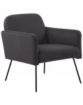 Fotel NARKEN aksominis pilkas