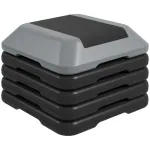 Reguliuojamo auk&scaron;čio aerobikos stepperis, 5 padėtys, 10&ndash;30 cm, neslystantis, iki 150 kg, pilkas