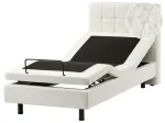 Reguliuojama lova Boucle DUKE 90 x 200 cm kreminė