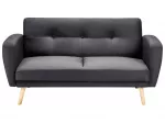 Dvivietė i&scaron;skleidžiama sofa FLORLI Juoda