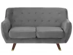 2 vietų sofa BODO, veliūras, pilka