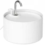 Kačių fontanėlis, 2,2 l, keraminis, su 4 pakopų filtravimo sistema, 2 režimai, 1 filtras ir kempinė, itin tylus siurblys, be BPA