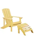 ADIRONDACK sodo kėdė su kojų atrama, geltona