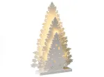 LED kalėdinė dekoracija EMMESAN, eglutė, 33 cm, balta