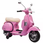 Vaiki&scaron;kas elektrinis motociklas &bdquo;Vespa PX150&ldquo;, 12 V, su ličio akumuliatoriumi, 35 W, 2 varikliais ir 25&deg; vairo pasukimo ribojimu, 3&ndash;6 metų vaikams