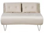 Dvivietė i&scaron;skleidžiama sofa VESTFOLD, veliūrinė, smėlio spalvos