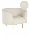 Fotel LOEN Boucle baltas