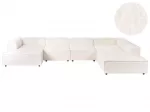 Modulinė kampinė sofa 5 asmenims ARDAL Boucle, laužyto baltumo, kairinė