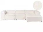 4 vietų modulinė kampinė sofa ARDAL Boucle, balk&scaron;va, kairinė