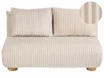 I&scaron;skleidžiama sofa dviem ABISKO, rumbuotas velvეტas, lūžusi balta