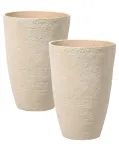 2 vazonų rinkinys CAMIA, 43 cm, smėlio spalvos