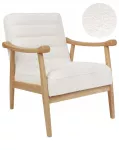 Fotel LEKNES Boucle, kreminė balta