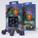 COC Horror on the Orient Express Black & Purple Dice Set (7) (Kauliukai)