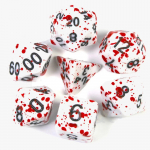 Blood Splatter RPG Dice Set (7) kauliukai