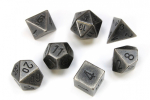 Chessex Specialty Dice Sets - Solid Dark Metal Colour Poly 7 die set (Kauliukai)